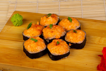 Delicious fried salmon roll