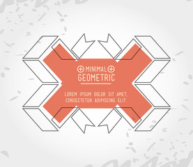 minimal geometric template frame vector illustration design
