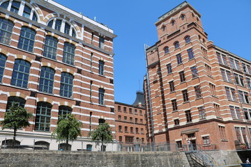 Leipzig at river Weiße Elster in Germany