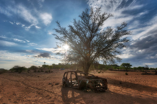 Old Rusty Cars in Namib Desert taken in January 2018