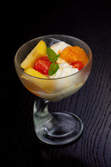 Delicious fruit ice cream