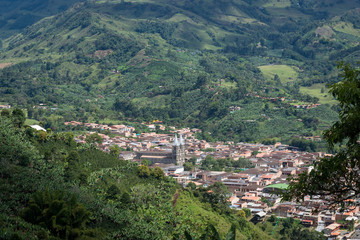 Fototapeta na wymiar Village de Jardín, Colombie