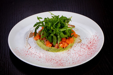 Delicious tartar salmon