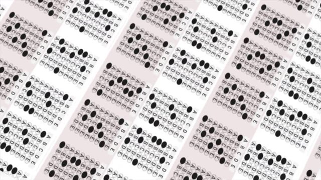Animated Zoom Out on a Completed Standardized Test