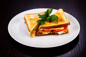 Delicious chicken sandwich
