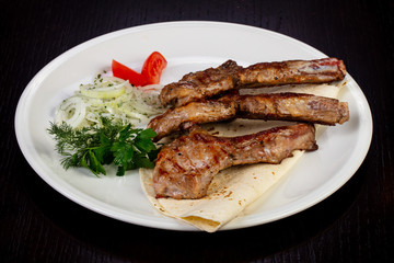 Delicious fried veal