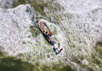 Ship Wreck along the Skeleton Coast in Western Namibia taken in January 2018