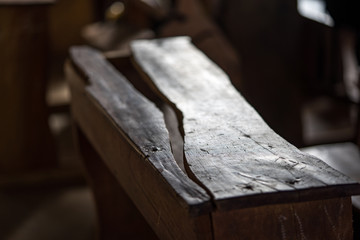 broken school bench