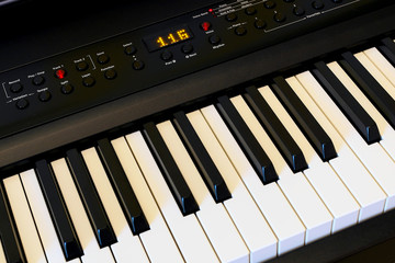 Fototapeta na wymiar Digital piano keyboard.