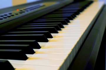 Digital piano keyboard.