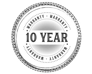 Fototapeta premium 10 years warranty icon stamp guarantee