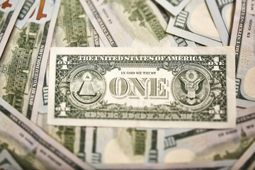 fragment of dollar bill . American money dollar.