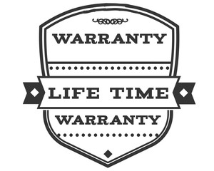 Fototapeta premium lifetime warranty icon stamp guarantee