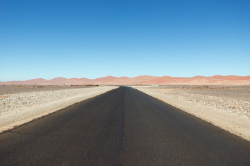 Straight Road through the Namib Desert  taken in January 2018