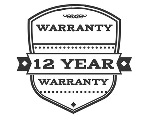 12 years warranty icon stamp guarantee