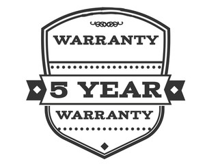5 years warranty icon stamp