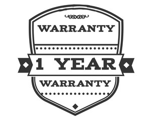 1 years warranty icon stamp