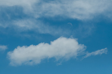 retail of cloudy sky with the moon