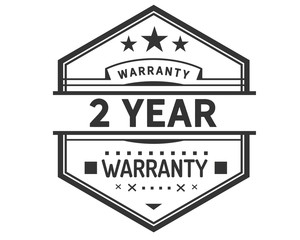 2 years warranty icon stamp