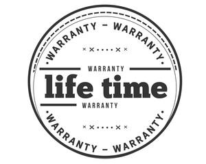 lifetime warranty icon stamp