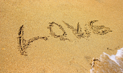 Beach hadwriting love quote 