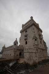Fototapeta premium belem tower medieval building stairs