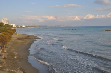 The beautiful Limassol Beach in Cyprus