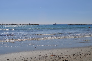 The beautiful Limassol Beach in Cyprus