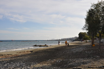 The beautiful Limassol Beach in Cyprus