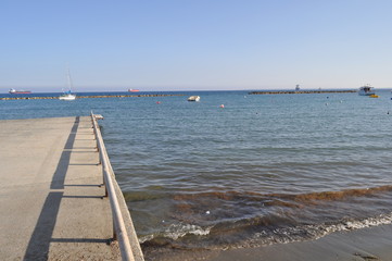 The beautiful Limassol Beach in Cyprus