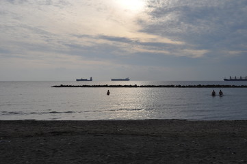 The beautiful Limassol Beach in Cyprus