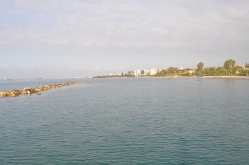 Obraz premium The beautiful Limassol Beach in Cyprus