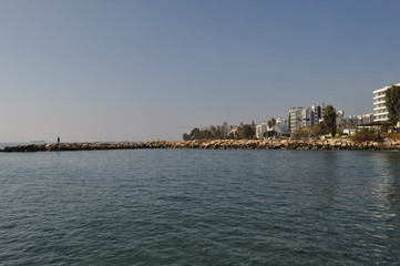 The beautiful Limassol Beach in Cyprus