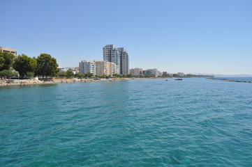 Fototapeta premium The beautiful Limassol Beach in Cyprus