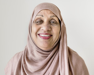 Portrait of a senior Muslim woman