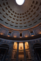 Obraz premium pantheon ceiling detail italy rome