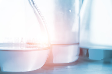 Vacutainer or test tube in lab on table