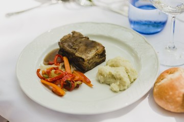 Main dish during an event or wedding