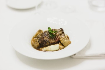 Main dish during an event or wedding