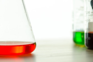 Vacutainer or test tube in lab on table