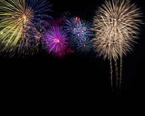 Fototapeta premium firework display on black background
