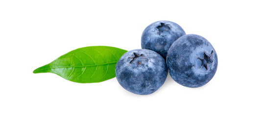 Blueberries isolated on white