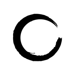 Zen circle isolated illustration on white background