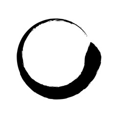 Zen circle isolated illustration on white background