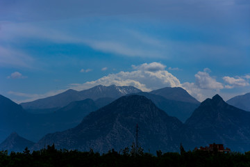 The high mountain in city of Antalya