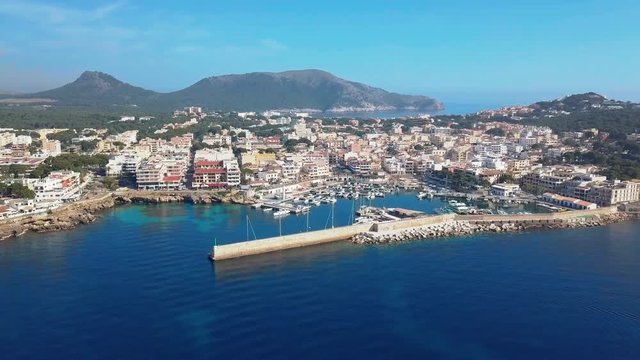 Aerial view. Cala Ratjada on the coast of Mallorca
