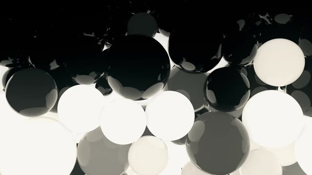Glowing 3d spheres dynamic background loop v2