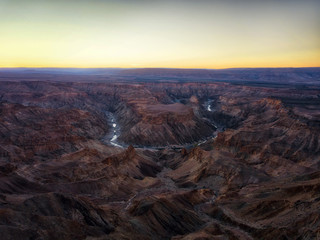 Fototapeta na wymiar Fish River Canyon in Southern Namibia taken in January 2018