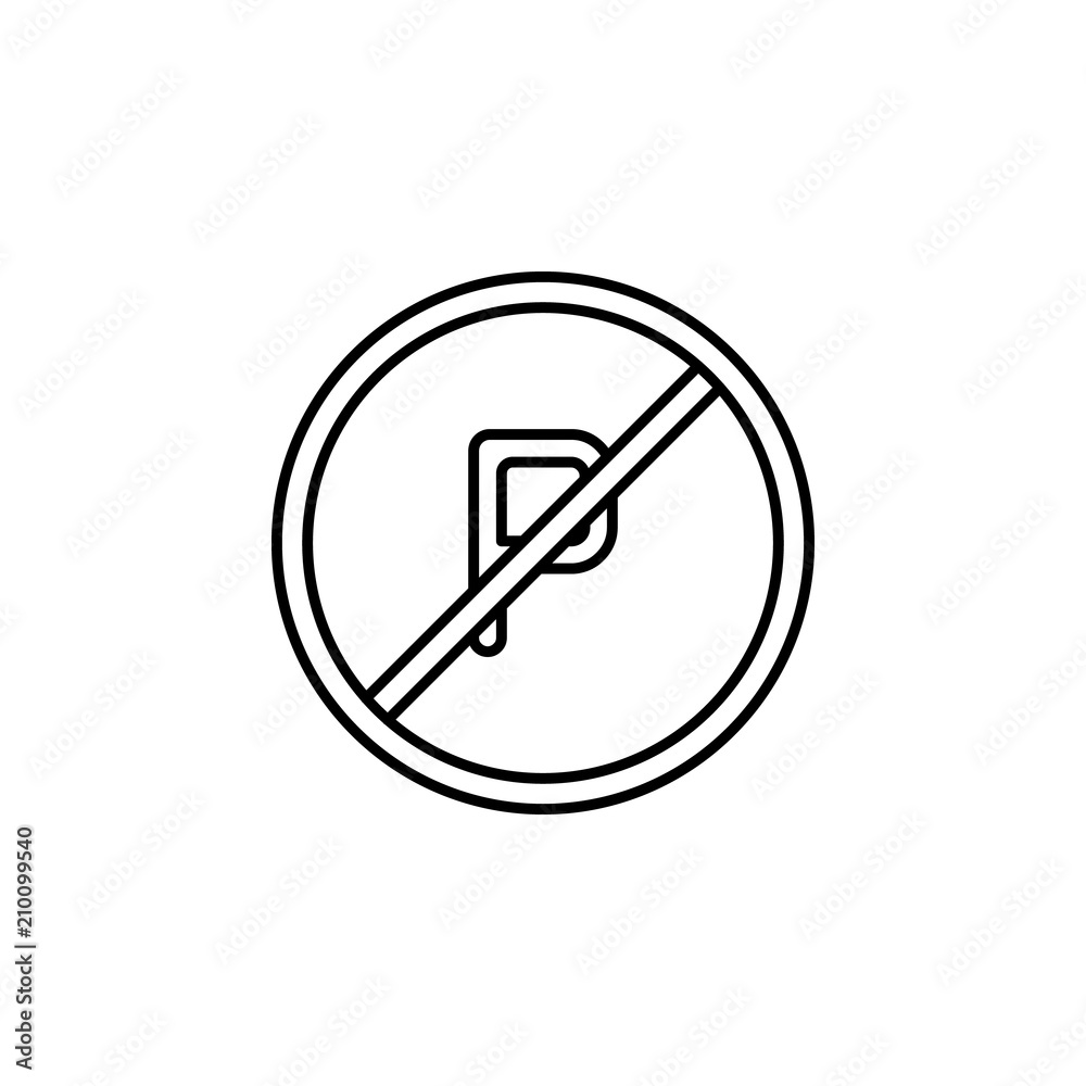 Poster parking sign is not allowed icon. element of traffic signs icon for mobile concept and web apps. thi