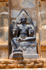 Virbhadra, a fearsome form of Shiva, Airavatesvara Temple, Darasuram, Tamil Nadu, Southern wall of maha-mandapa.